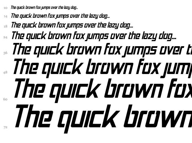 Jolana font waterfall